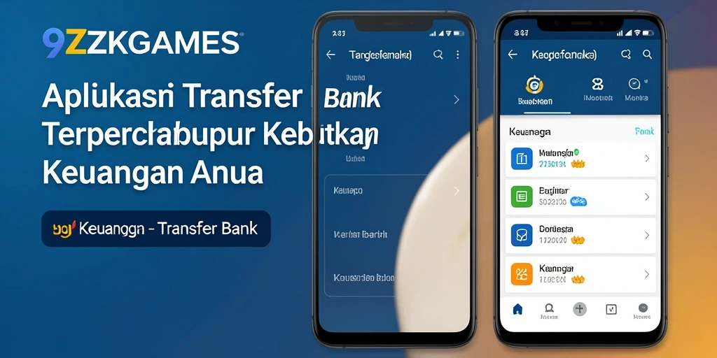 Antarmuka pengguna 9ZKGAMES untuk fitur Transfer Bank yang mudah digunakan.