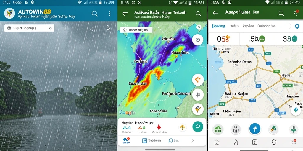 Antarmuka aplikasi AUTOWIN88 menunjukkan data radar hujan secara jelas.