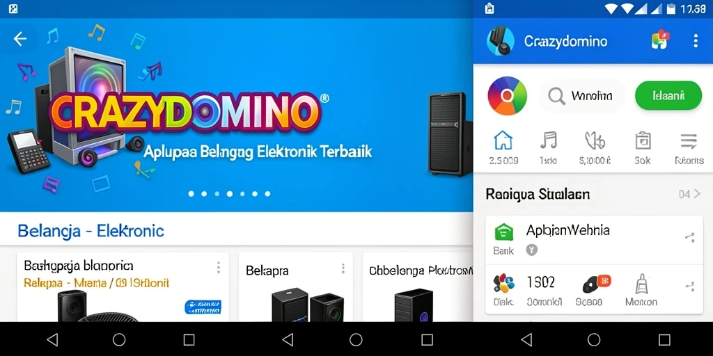 Tampilan antarmuka aplikasi CRAZYDOMINO yang modern dan fungsional.