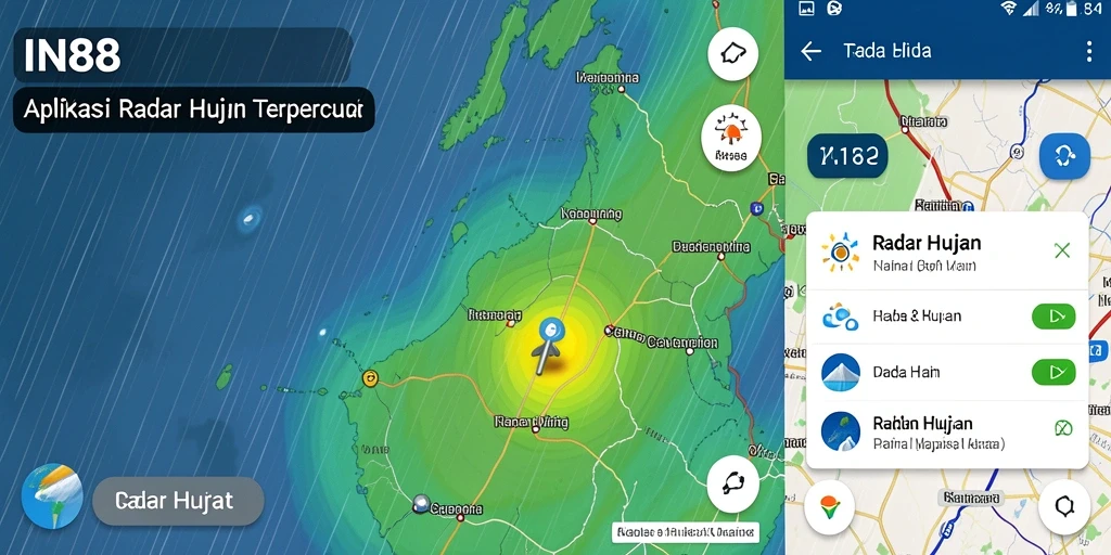 Antarmuka aplikasi IN88 menampilkan radar hujan dengan jelas.