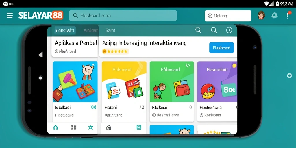Tampilan antarmuka aplikasi Flashcard yang menarik dan intuitif.