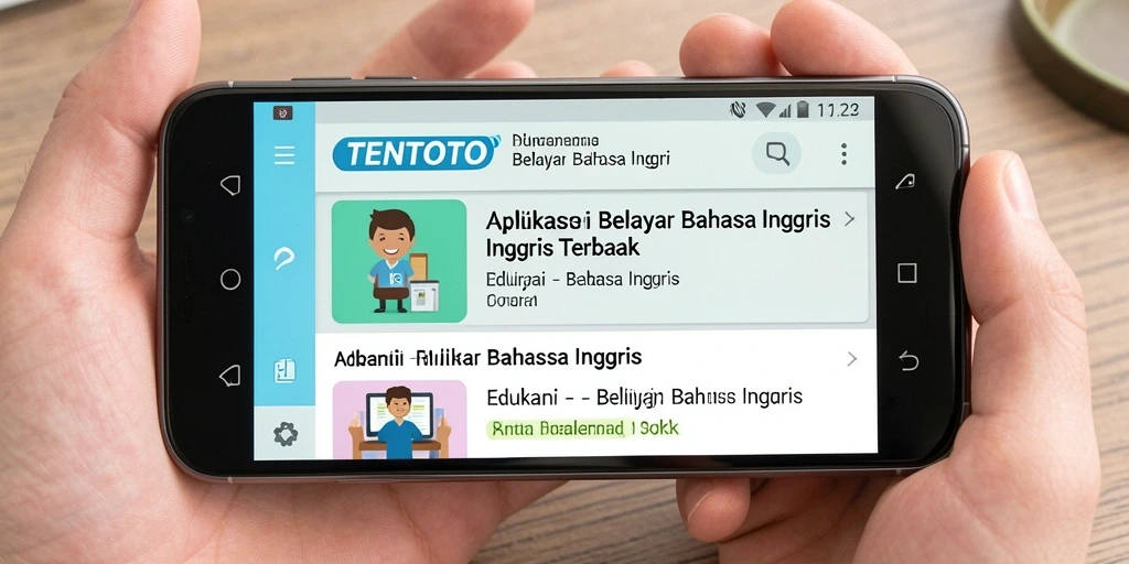 Tampilan antarmuka aplikasi TENTOTO yang interaktif dan mudah digunakan.